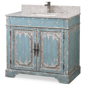 36" Litchfield Light Blue Bathroom Vanity