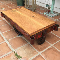 Rail Cart Coffee Table - Coffee Tables