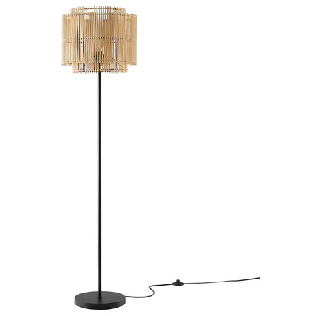 Modway Nourish Contemporary Bamboo/Iron/PVC Floor Lamp in Natural