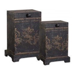 www.essentialsinside.com: melani, decorative boxes, mango wood, set of 2 - Decorative Boxes