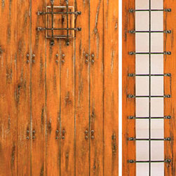 Door with One Sidelite Exterior Prehung Knotty Alder, Speakeasy - Front Doors