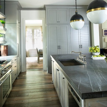 Pietra Grey Honed Marble island