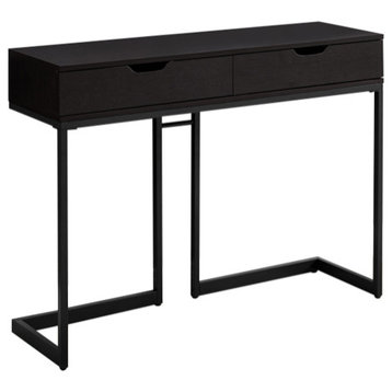 42" Brown And Black Frame Console Table