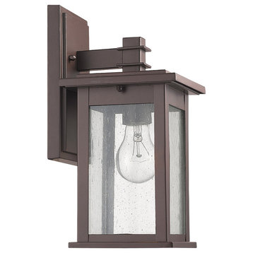 Tristan 1 Light Outdoor Wall Sconce 12" High, Rubbed Bronze