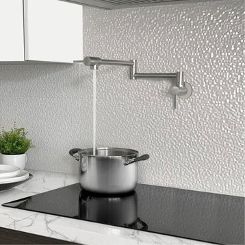 STYLISH Stainless Steel Wall Mount Pot Filler Folding Stretchable