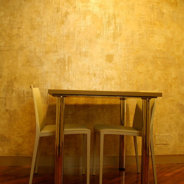Parete divisoria tra cucina e sala da pranzo