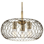 Kichler - Pendant 3-Light - This 3 light pendant from the Devin collection features a vintage industrial design in Natural Brass.