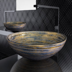 Designer Bath Sink | Black Silver Ivory - Bathroom Sinks