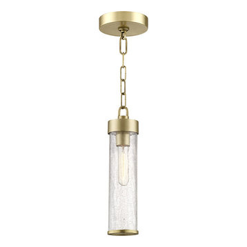 Hudson Valley Lighting 1700-AGB Pendants Aged Brass Steel / Glass Soriano