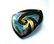 Set of 4 Raku Triangle Drink Coasters, Metallic Bronze