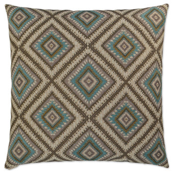 Dakota Decorative Square Throw Pillow Cover and Insert Turquoise