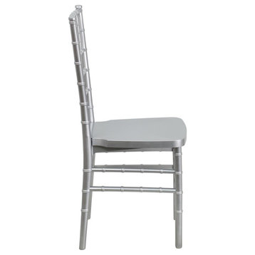 Flash Furniture Flash Elegance Silver Resin Stacking Chiavari Chair
