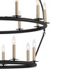 20 Light Wagon Wheel Candle Style Chandelier