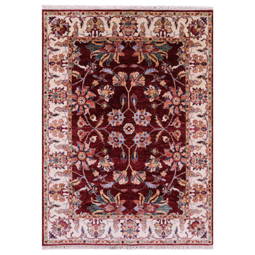 Persian Tabriz Handmade Wool Rug 4' 10" X 6' 8" - Q12761