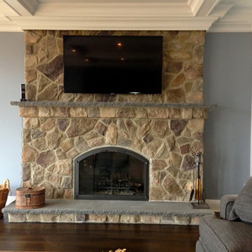 Flat Screen TV Fireplace Overmount