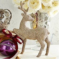 Glittering Reindeer - Blitzen - New - Holiday Accents And Figurines