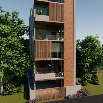 g+4 residential elevation