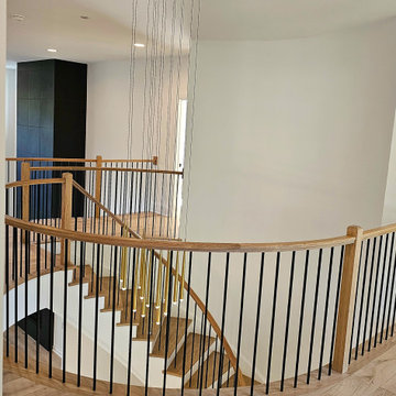 Project #110 | Beautiful Curved Staircase with Circular Balcony