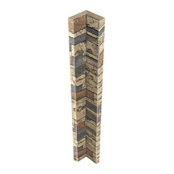 136-CT1-DURANGO STACKED STONE VENEER INSIDE CORNER 48"H X 3 1/2"W X 1 1/4"D - Wall Panels