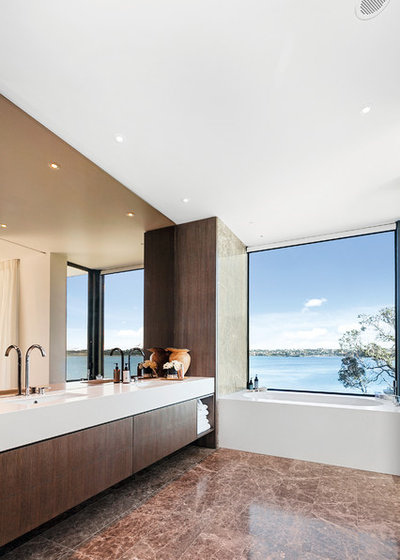 Contemporary Bathroom by DBJ Furniture Ltd - Custom Kitchens and Cabinetry