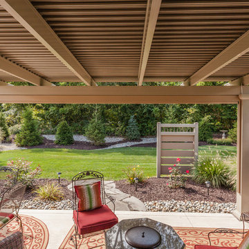 Operable Pergola showing crescents "closed"