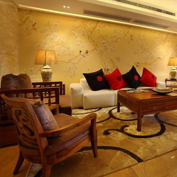 Hand painted wallpaper showroom