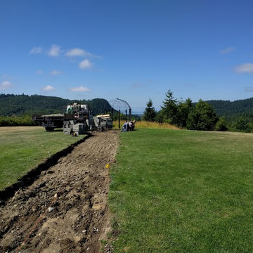 Outdoor Wedding Area before/during Construction