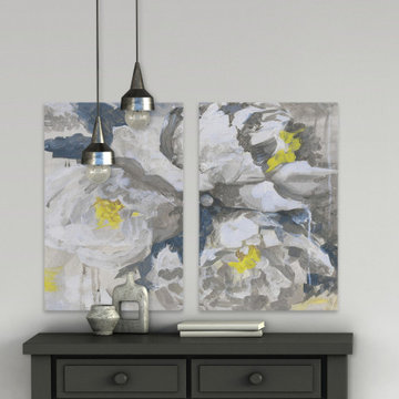 White Peony V Diptych