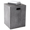 Castor End Table, Anthracite Gray