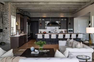 Inspiration for a transitional living room remodel in Tampa