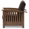 Charlotte Lounge Chair - Dark Brown, " Walnut" Brown