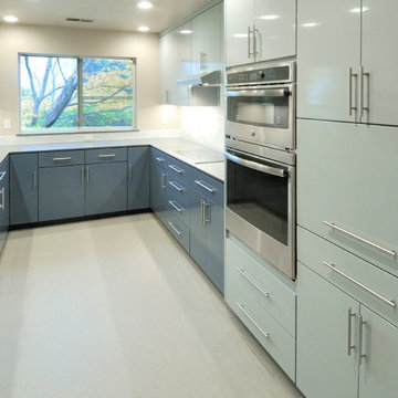 Contemporary Blue-Gray Kitchen