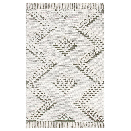 Safavieh Vermont Collection, VRM501 Rug, Ivory/Green, 3'x5'