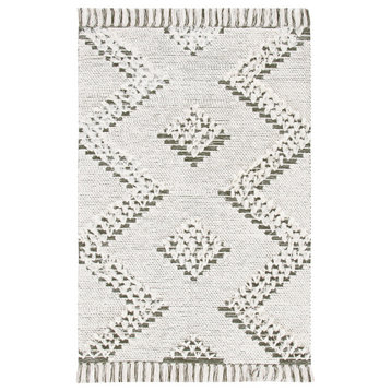 Safavieh Vermont Collection VRM501A Rug, Ivory/Green, 3' x 5'
