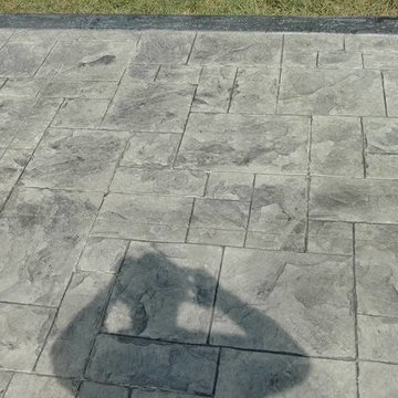 Aldie stamped concrete patio