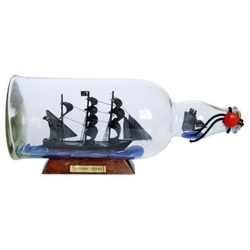 Blackbeard's Queen Anne's Revenge Model Ship in a Glass Bottle 11'' - Pirate Sh