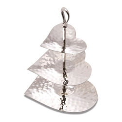 Culinary Concepts Silver Plated Heart Cake Stand - 3 Tier - Dessert And Cake Stands