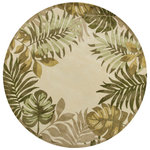 KAS - KAS Havana 2635 Ivory Paradise Area Rug, 7'6" Round - Lush, tropical designs bring you into another world with our Havana Collection. 100% multi textured wool is hand tufted with hard-twist accents, bringing exceptional texture and dimension to each piece. Rich, nature-inspired colors will bring tropical warmth into your home.