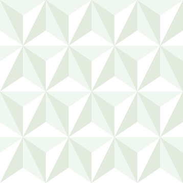 Adella Sage Geometric Wallpaper, Swatch