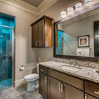 Contemporary Gray & White Bathroom Remodel - Contemporary  