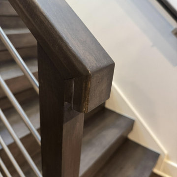 Project #137 | Maple Staircase with Stainless Steel Railing
