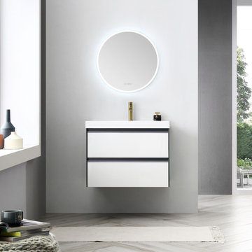Single Luxury Vanity with LED Mirror