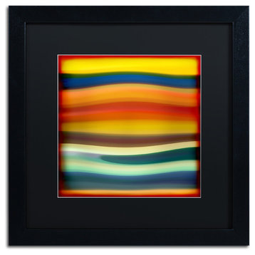 'Fury Sea 1' Matted Framed Canvas Art by Amy Vangsgard