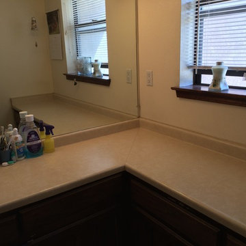 After organizing it's now a spacious bathroom counter