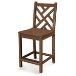POLYWOOD - Polywood Chippendale Counter Side Chair, Teak - This counter height chair adds a bit of height to the elegant Chippendale style. POLYWOOD furniture is constructed of solid POLYWOOD lumber that's available in a variety of attractive, fade-resistant colors. It won't splinter, crack, chip, peel or rot and it never needs to be painted, stained or waterproofed. It's also designed to withstand nature's elements as well as to resist stains, corrosive substances, salt spray and other environmental stresses. Best of all, POLYWOOD furniture is made in the USA and backed by a 20-year warranty.