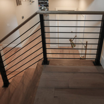 Project #71 | Modern Hickory Staircase with Horizontal Balustrade