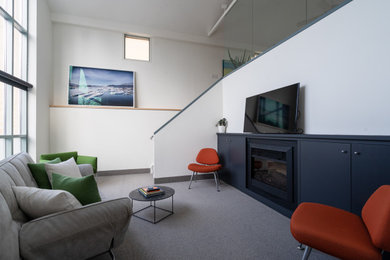 Inspiration for a contemporary living room remodel in Toronto