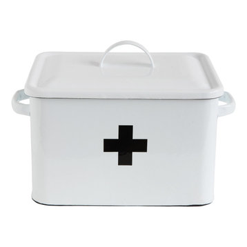 13.5L Enameled First Aid Box With Lid
