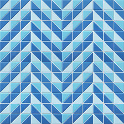 Artistic Pool Tile: Santorini Pine Tree TR-SA-PT - Mosaic Tile