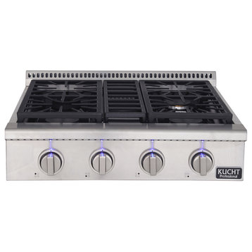 Kucht Professional 30" NG Range-Top With Sealed Burners, Ng